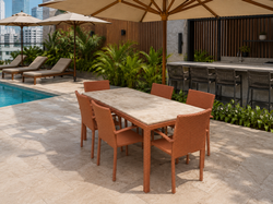 Cadeiras Village com braços e Mesa Square