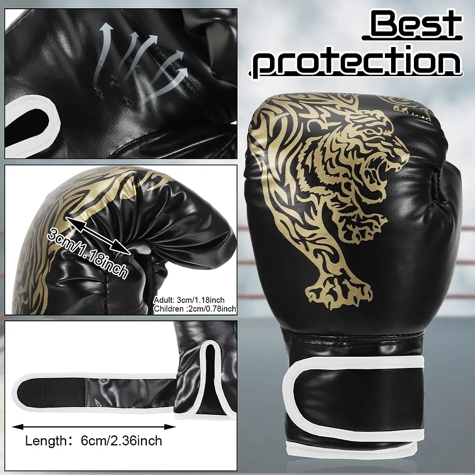 Miniatura: Adults Boxing Gloves Breathable PU Leather Fighting Gloves Kids Boxing Training
