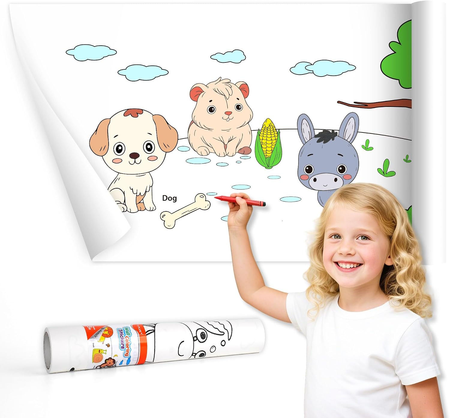 Wall Sticker Colouring Roll 300x30cm