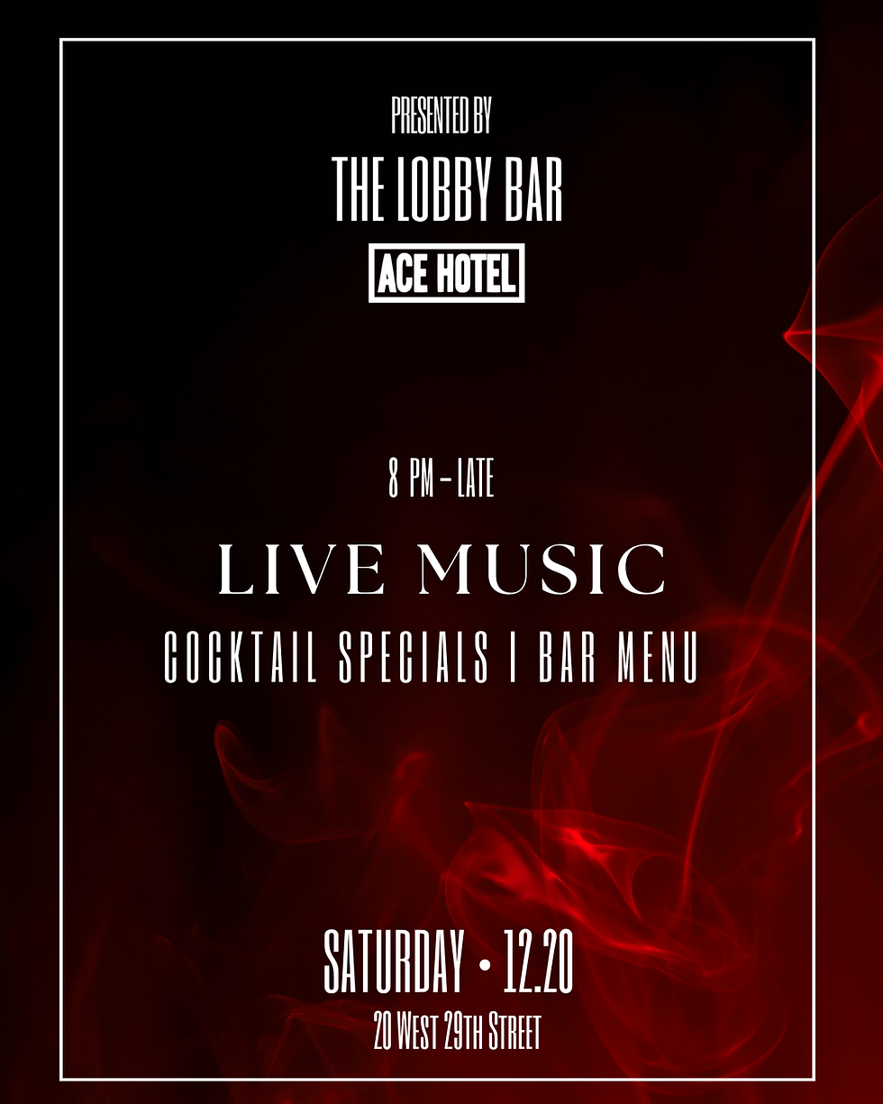 SATURDAY SESSIONS: LIVE MUSIC AT THE LOBBY