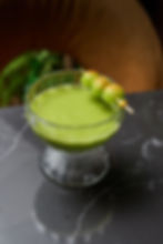 Chilled cucumber- melon soup