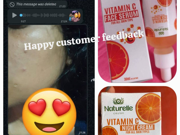 Naturelle Ceylon Vitamin C Face Serum and Night Cream Set