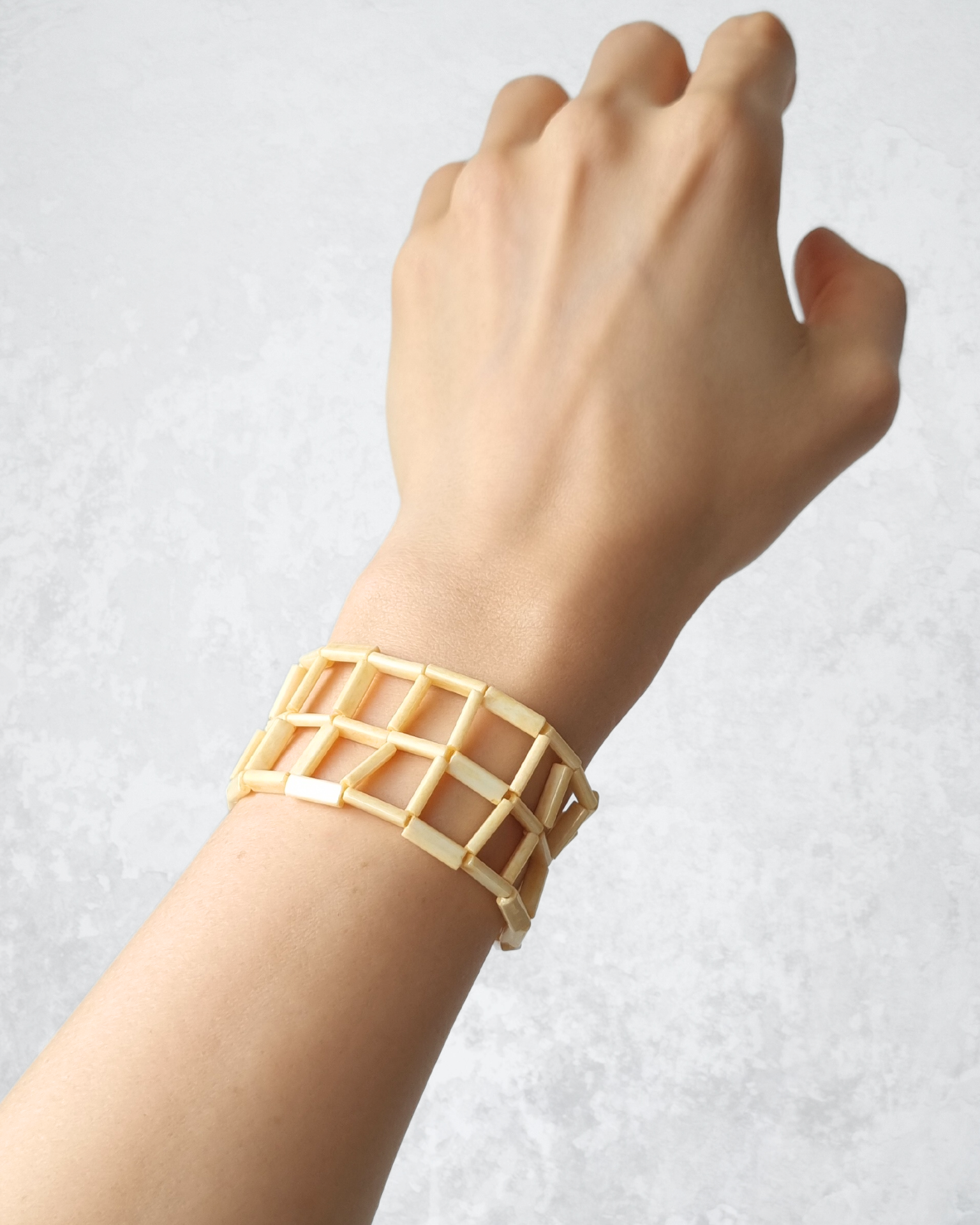 pulseira estrutura branca