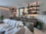 timber and brass shelves