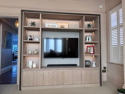 oak media wall 