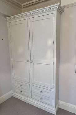 white painted wardrobe