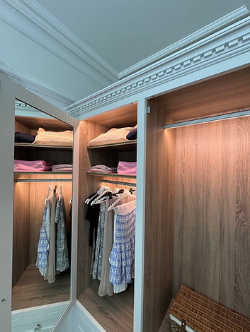 large mirror on back of door