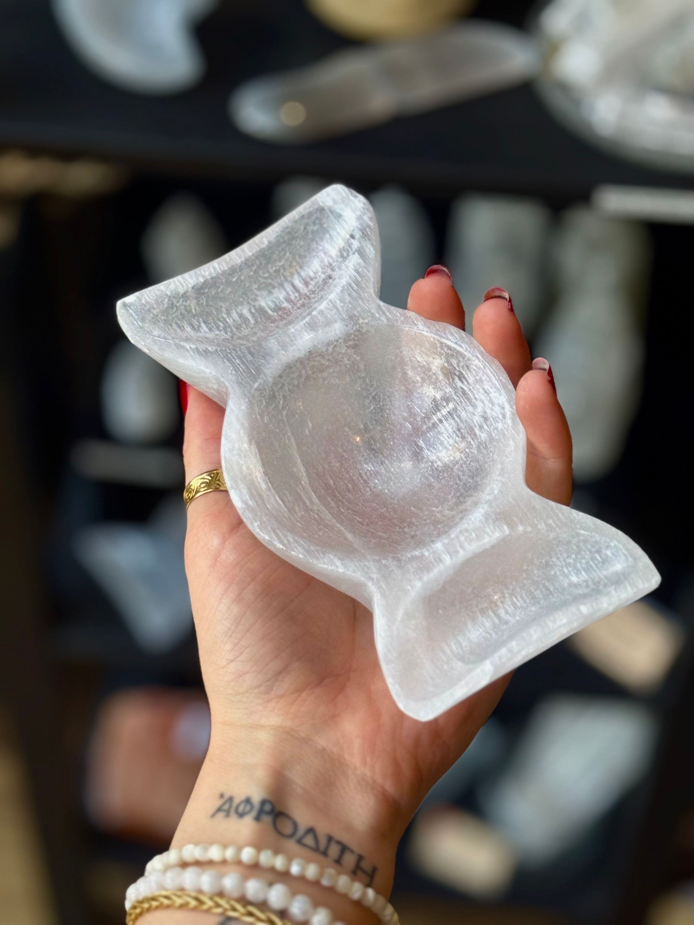 BOL TRIPLE LUNE SELENITE