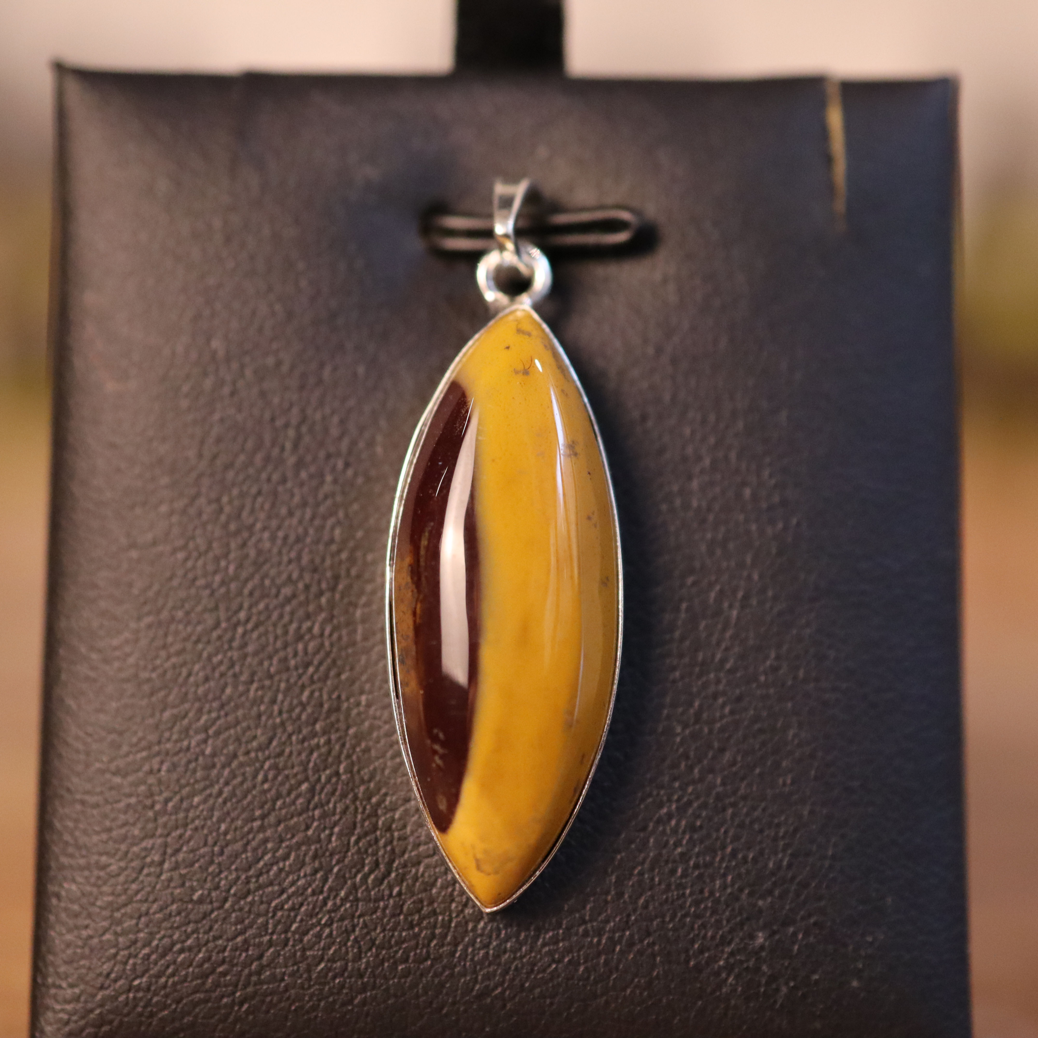 PENDENTIF JASPE MOKAITE ARGENT 925