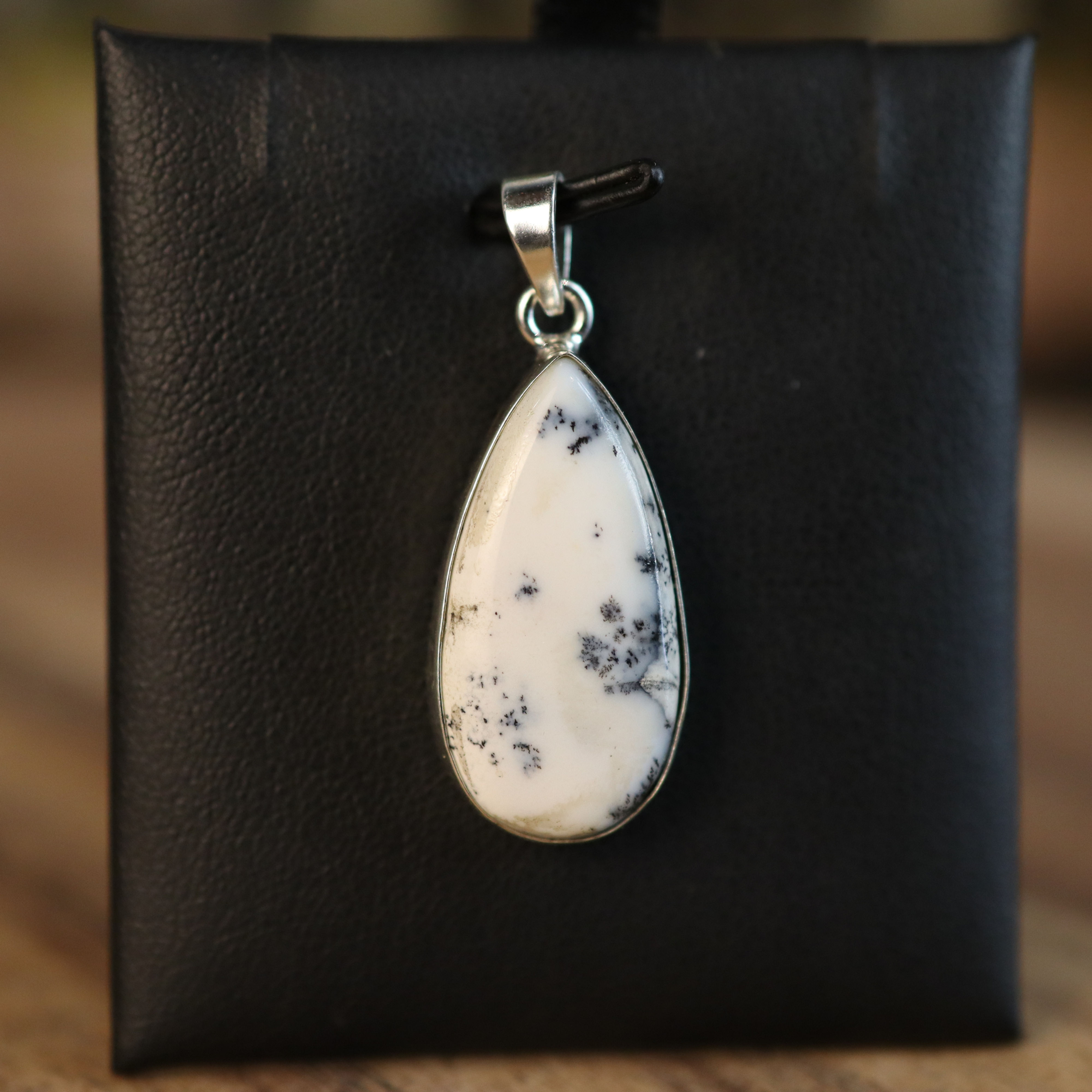 PENDENTIF AGATE DENDRITIQUE ARGENT 925