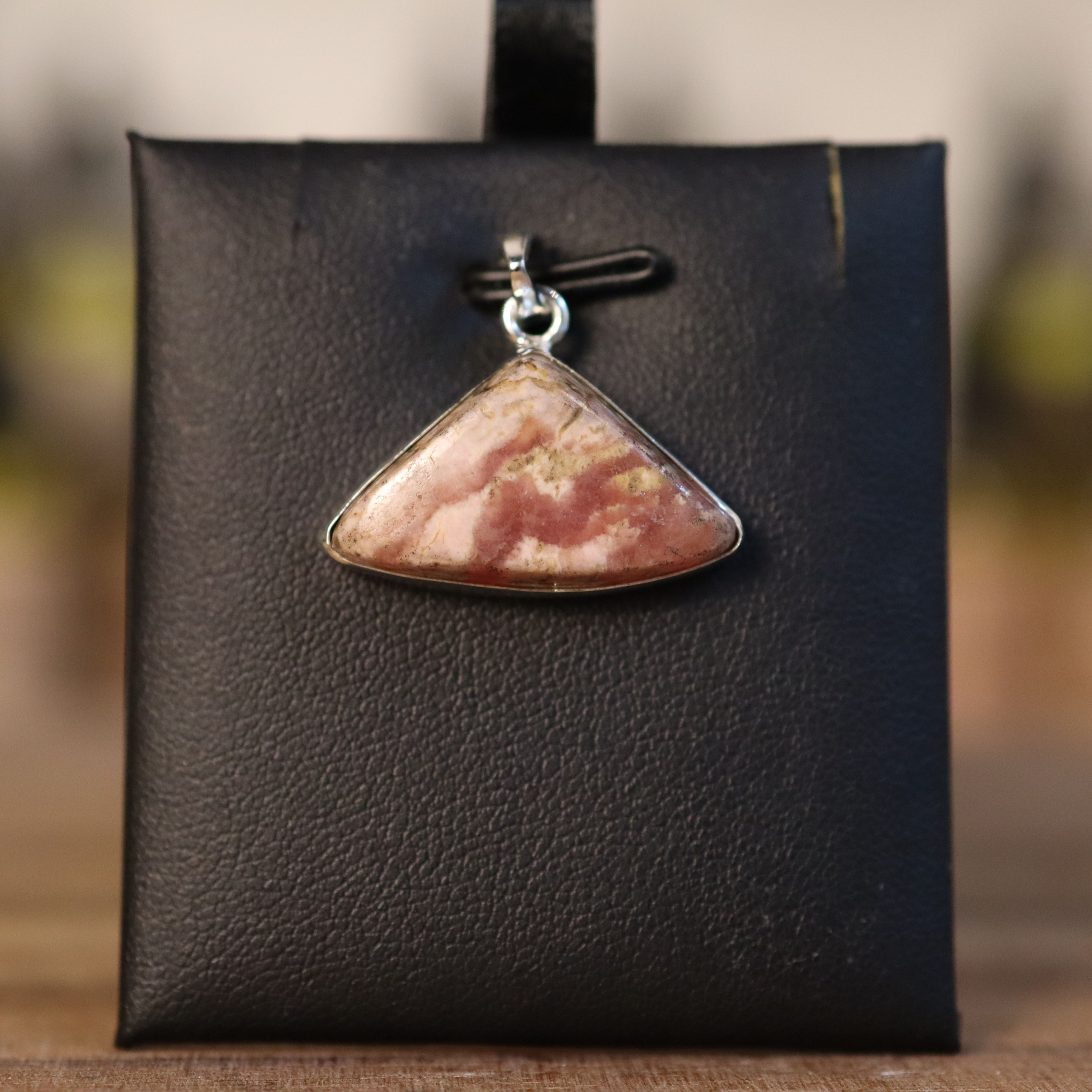 PENDENTIF RHODOCHROSITE ARGENT 925