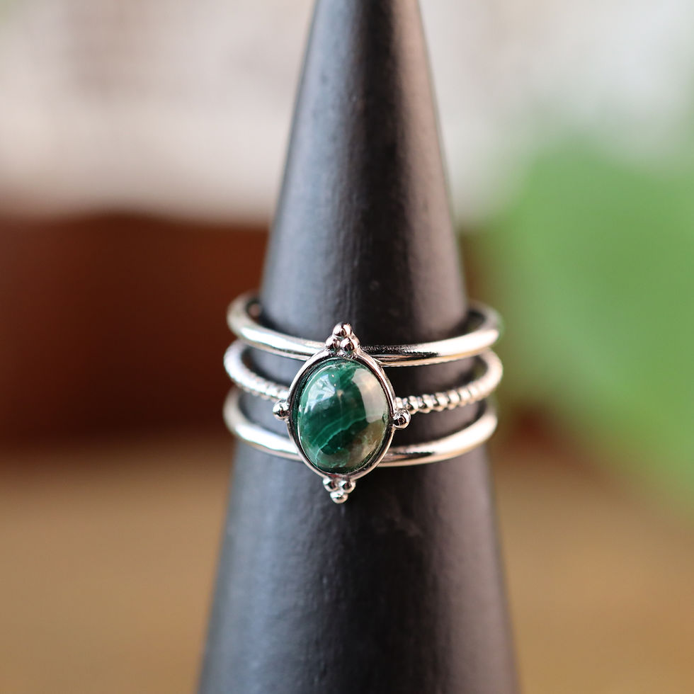 Miniature : BAGUE NYX ARGENTEE