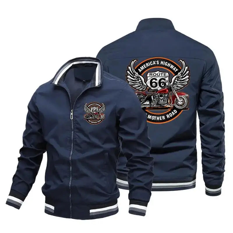 Giacca sportiva con logo stampato Route66