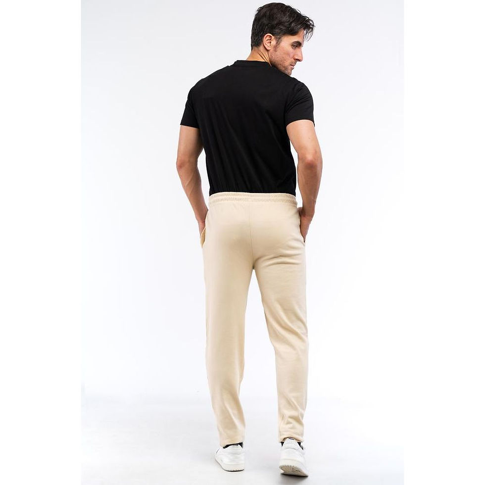 Miniatura: Cavalli Class Beige Cotton Joggers (Workout Pants)