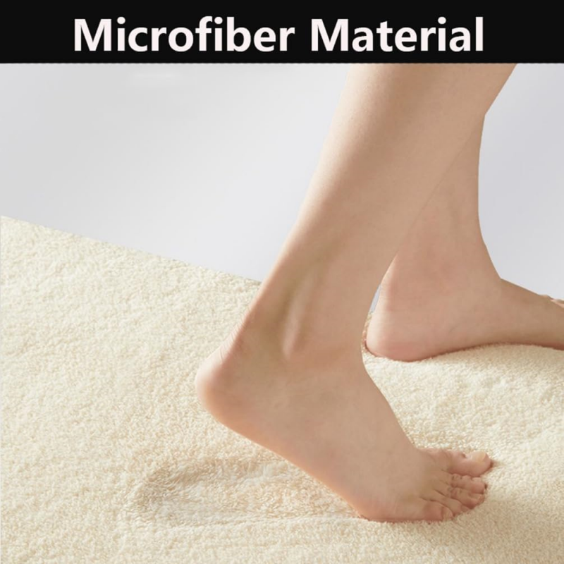 Miniatura: VIKAMA Strisce sfumate Imitazione Cashmere Tappetini da bagno Tappetini da bagno