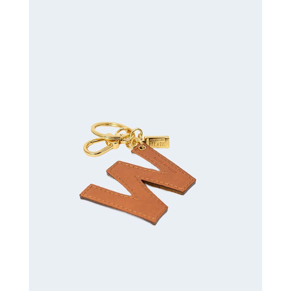 Miniatura: Alviero Martini Prima Classe Beige Leather Keychain