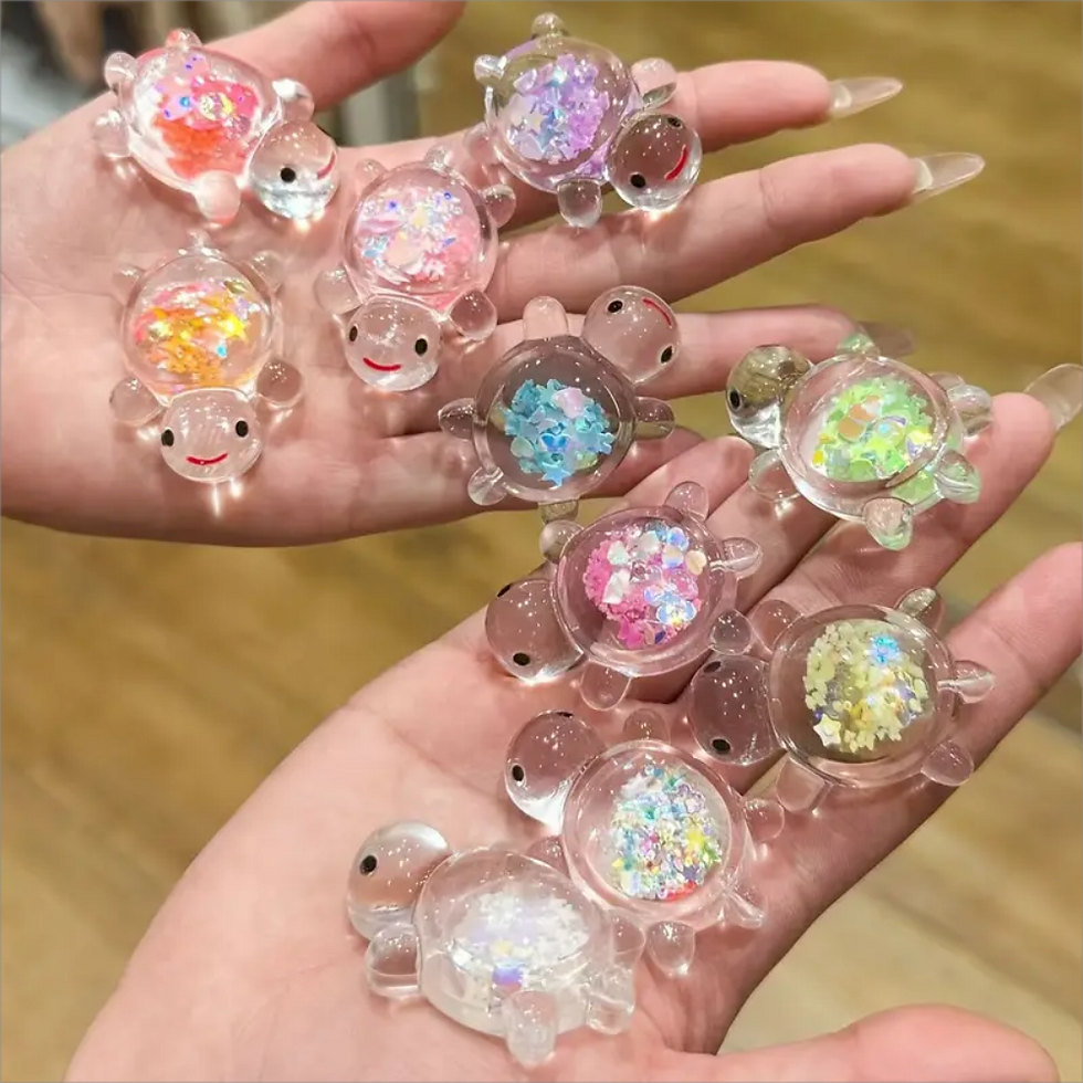 Miniatura: Mini statue luminose di tartarughe marine Selezione casuale Decorazioni per fest