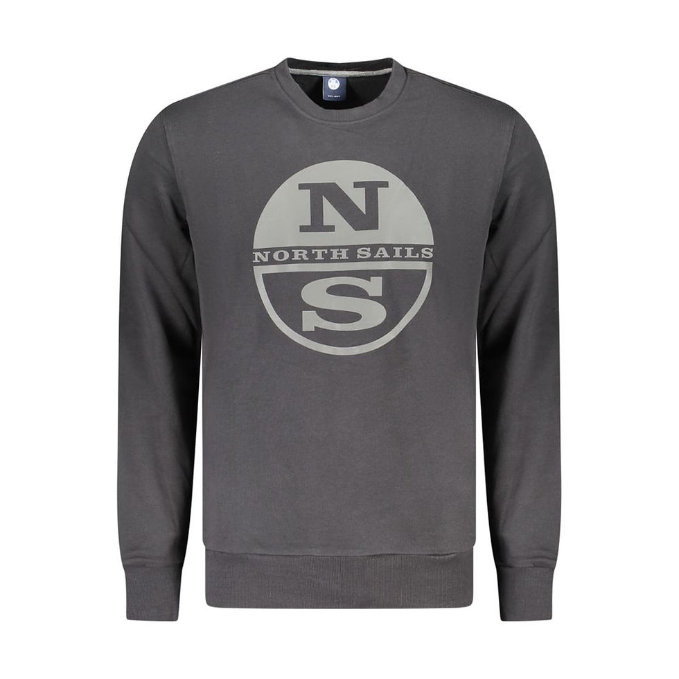 North Sails Black Cotton Men's Sweatshirt