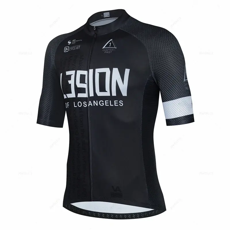 Miniatura: Maglia da ciclismo traspirante per uomo, manica corta, abbigliamento da bici MTB