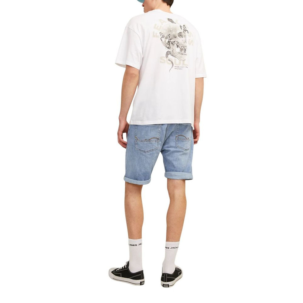 Miniatura: Jack Jones Light Blue Cotton Bermuda Shorts