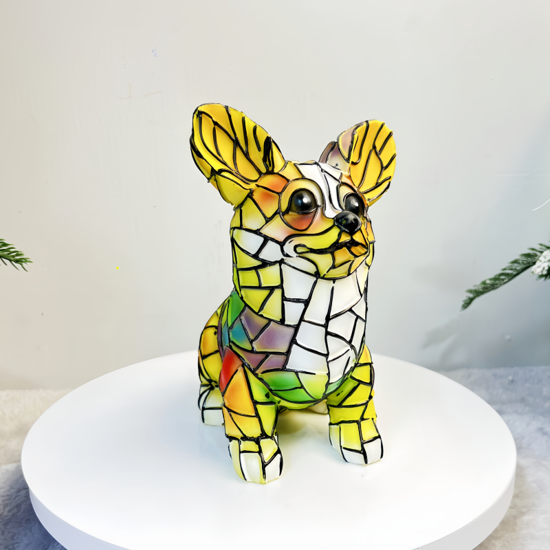 Miniatura: Divertimento unico artistico carino a forma di cane ornamento decorativo piccola