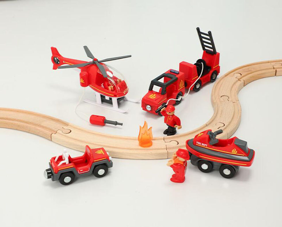 Miniatura: Nuovo camion dei pompieri Treno magnetico Auto Ambulanza