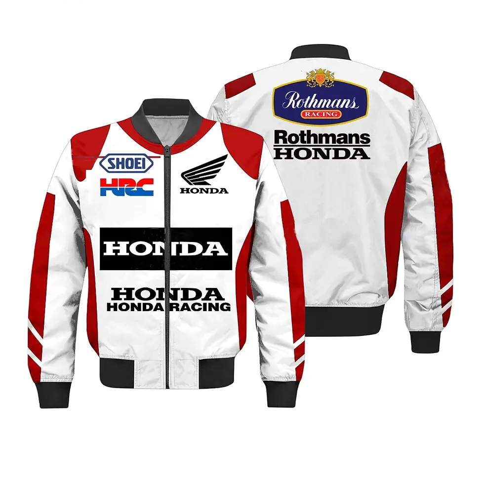 Giacca con logo stampato Honda ispessita autunno inverno