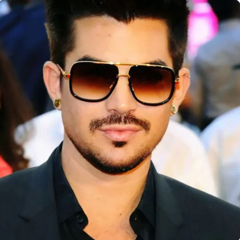 Occhiali da sole polarizzati in metallo montatura quadrata sfumata UV400