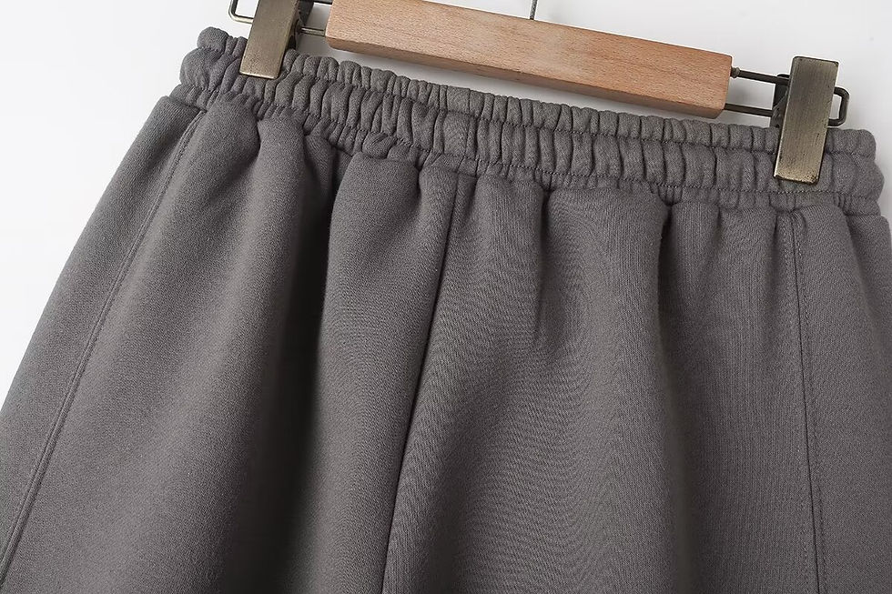 Miniatura: HH Giacca bomber da donna autunno 2 pezzi retrò tinta unita con zip + pantaloni