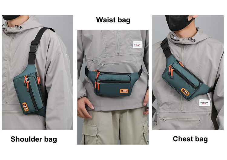 Miniatura: Marsupio da uomo impermeabile marsupio moda marsupio da corsa borsa a tracolla u
