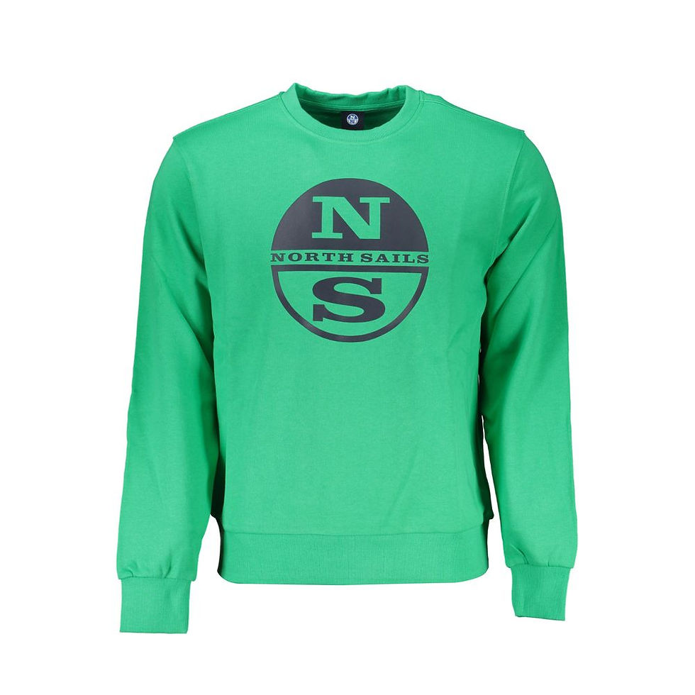 North Sails Green Cotton Men Sweater