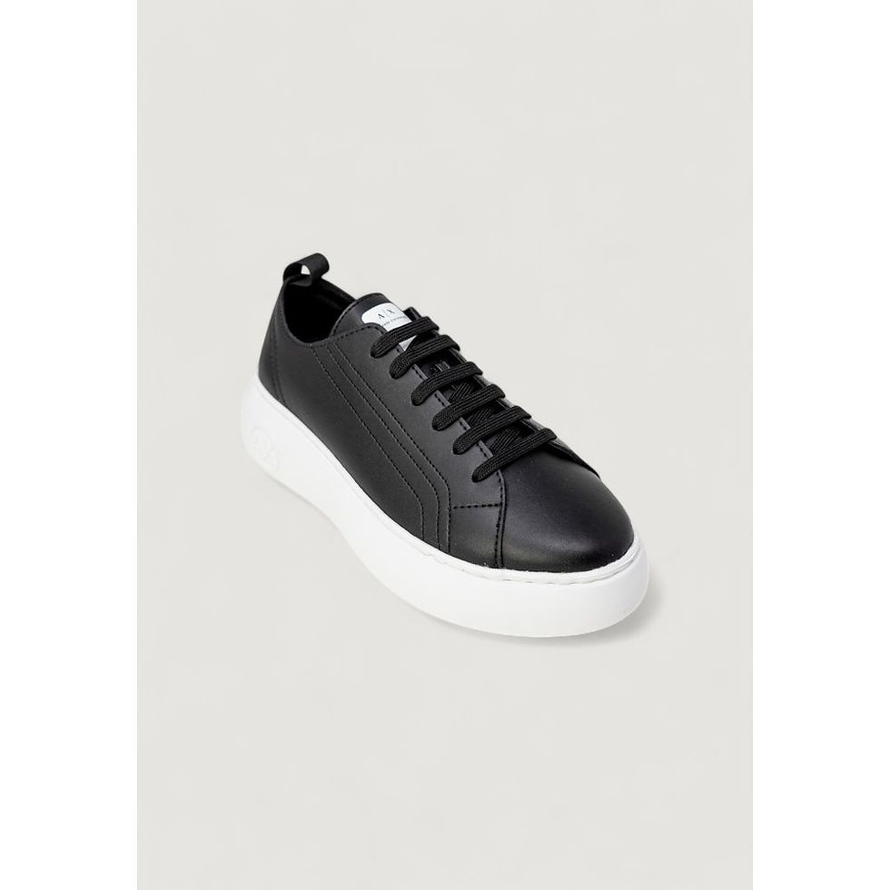 Miniatura: Armani Exchange Black Artificial Leather Low Top Sneakers