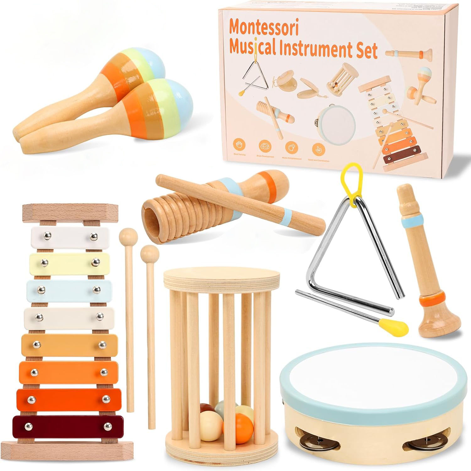 Strumenti musicali per bambini Giocattoli in legno Strumenti a percussione Monte