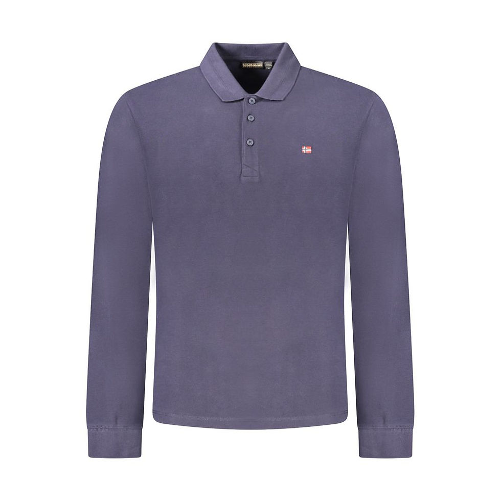 Napapijri Blue Cotton Men Polo Shirt