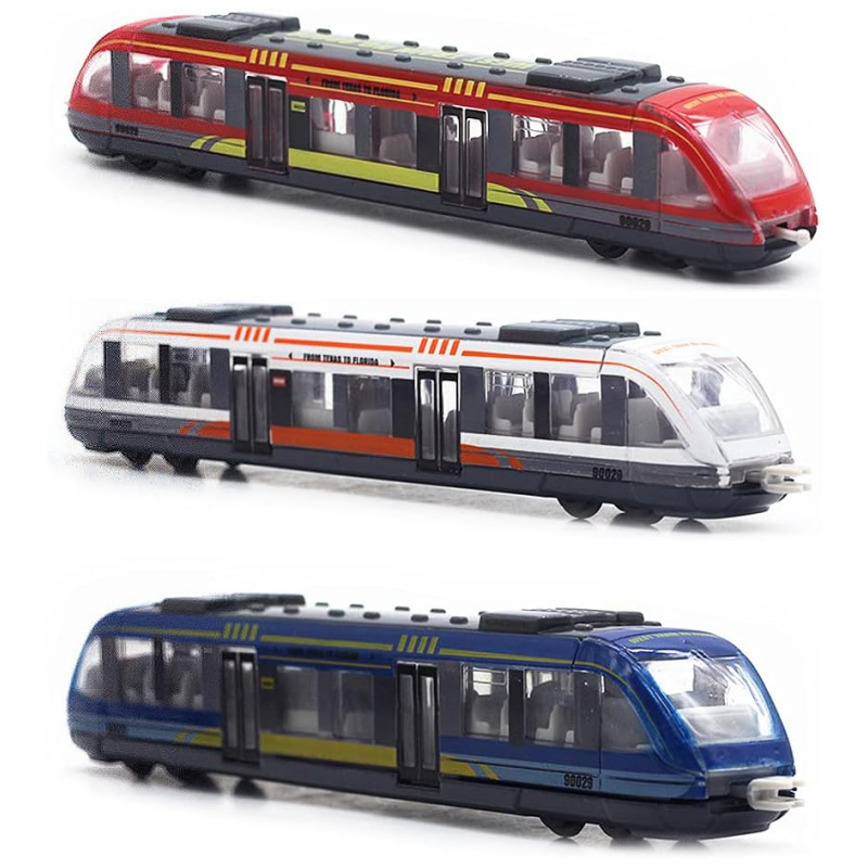 Miniatura: Set di treni giocattolo 1/3PCS  Locomotiva ad alta velocità pressofuso