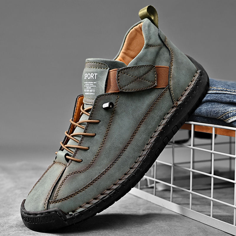 Miniatura: Scarpe Casual da Uomo Fatte a Mano, Basse, alla Moda, Comode, per Tutte le Stagi