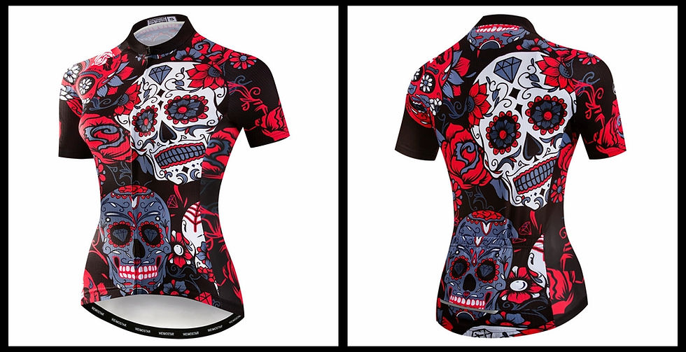 Miniatura: Maglia da ciclismo donna Skull abbigliamento Summer