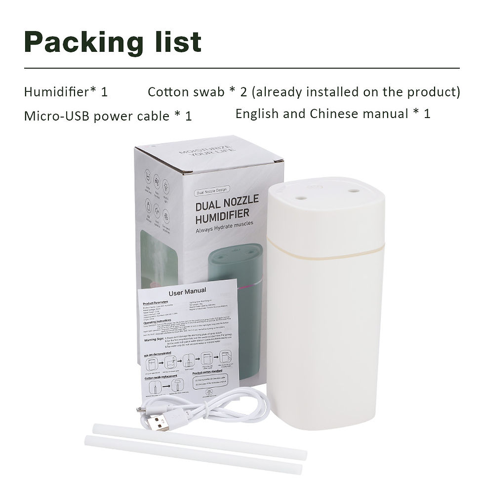 Miniatura: Umidificatore d'aria da 600ML doppia porta Spray diffusore per aromaterapia con 