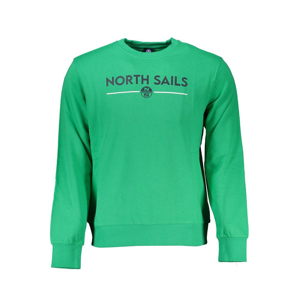 North Sails Green Cotton Men Sweater
