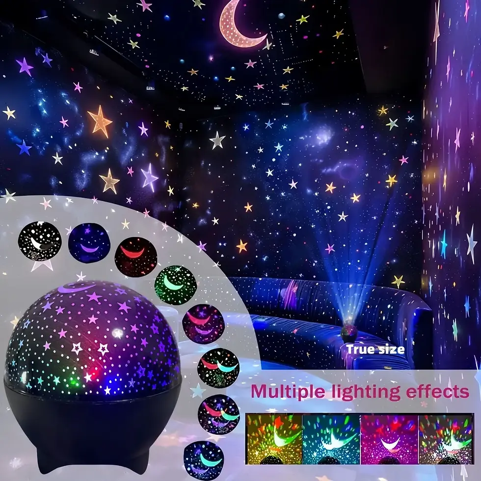 Miniatura: Luce notturna per bambini Proiettore stellare Rotazione di 360 gradi Cambia colo