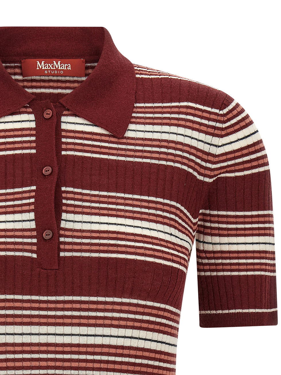 Miniatura: Max Mara Bordeaux Silk Polo Shirt