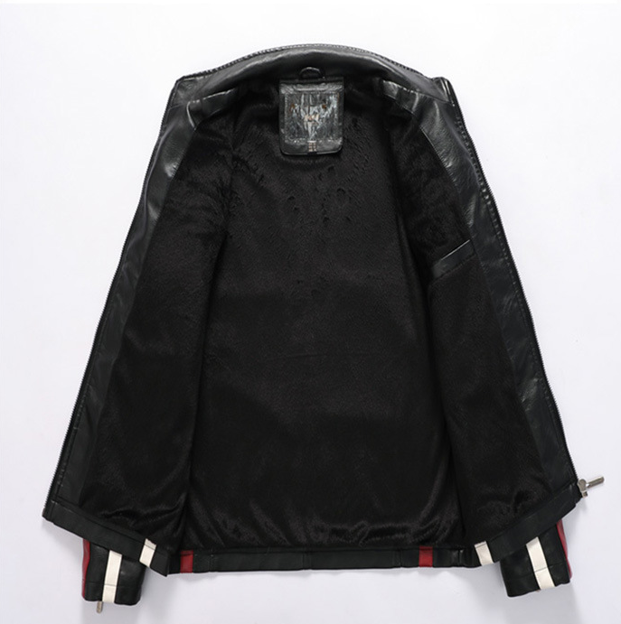 Miniatura: giacca in pelle uomo Giacca da moto Vintage moda uomo nuova giacca in pelle da m