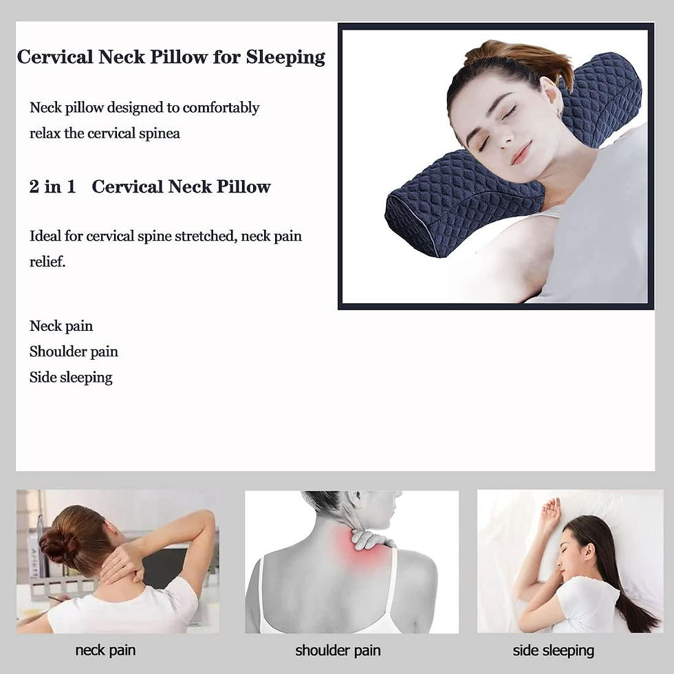 Miniatura: Cuscino Cervicale, Cuscino Contorno in Memory Foam, Cuscini da Letto per Chi Dor