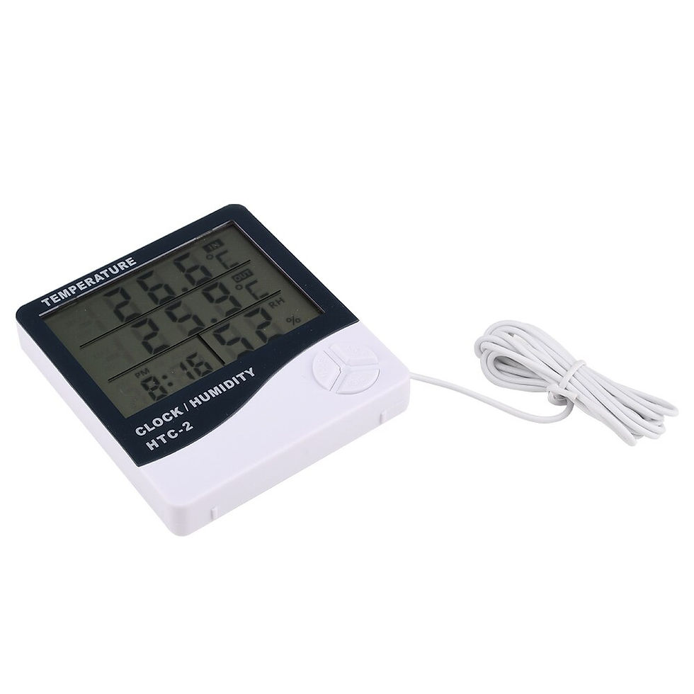 Miniatura: LCD elettronico digitale igrometro termometro igrometro orologio stazione meteor