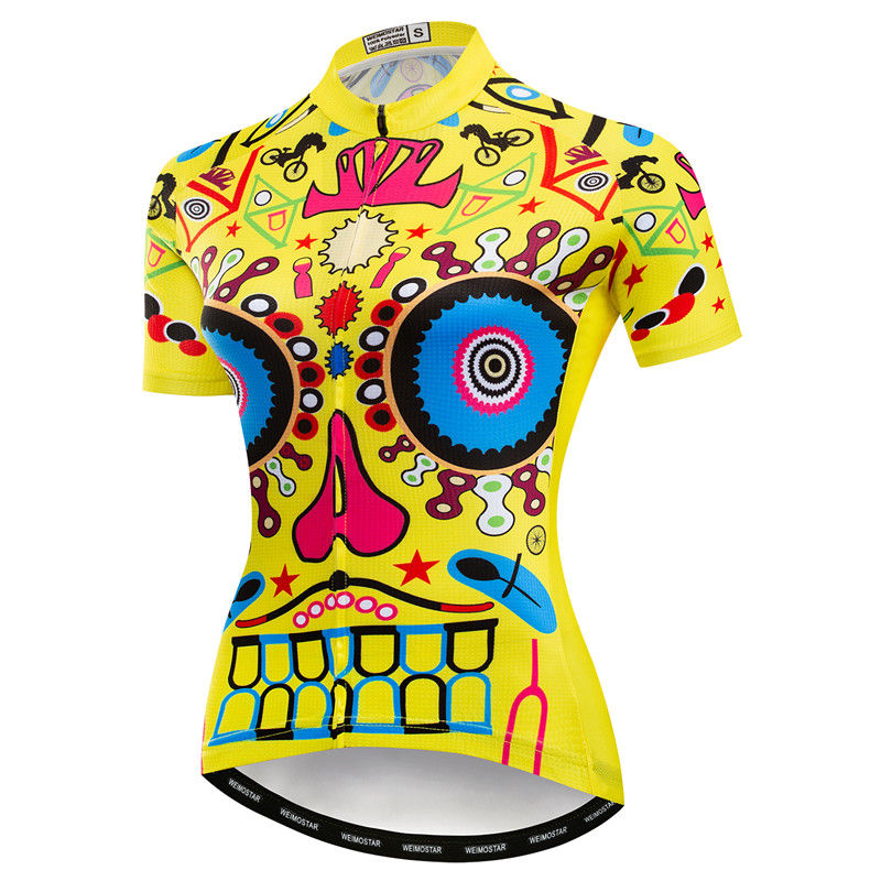 Miniatura: Maglia da ciclismo donna Skull abbigliamento Summer