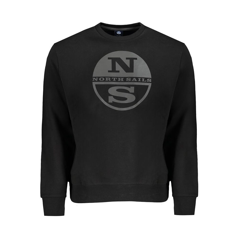 North Sails Black Cotton Men Sweater