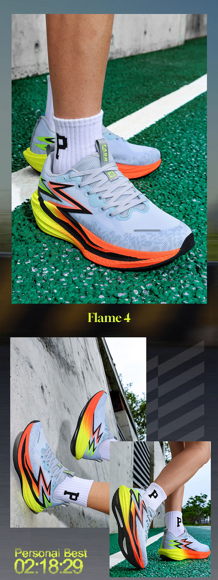 Miniatura: Scarpe da Corsa Marathon per Uomo con Piastra in Carbonio