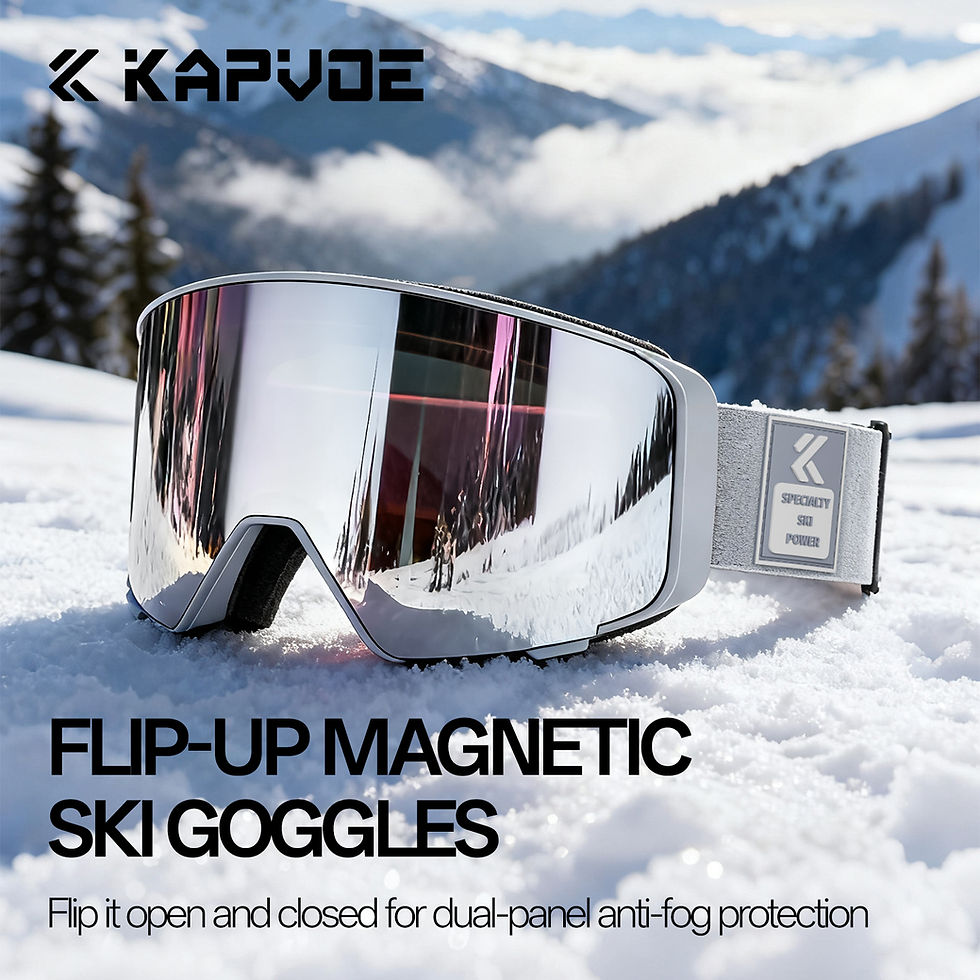 Miniatura: Kapvoe Flip Over Occhiali da neve magnetici Occhiali da sci fotocromatici da uom