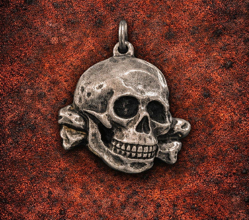 Right‑Facing Sterling Silver Skull & Crossbones Pendant | Outlaw Biker Necklace  3. META DESCRIPTION