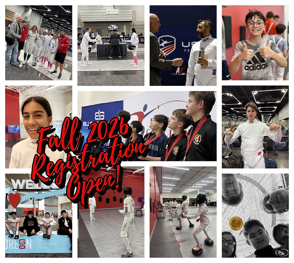 Fall 2026 Registration Now Open: New at CFA for 2026-2027 Season.